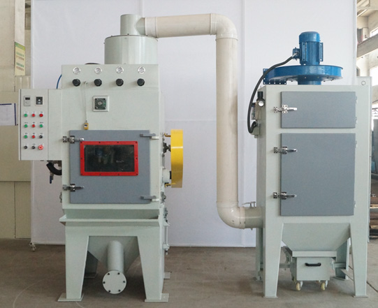 8槍履帶式自動噴砂機發(fā)往無錫！發(fā)貨前試樣驗收!